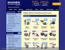 Tablet Screenshot of manek.cz